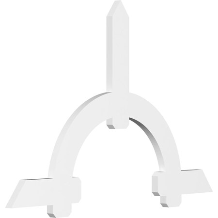 Ekena Millwork Ericson Architectural Grade PVC Gable Bracket, 72"W x 48"H x 2"D x 6"F, 16/12 Pitch GBP072X48X0206ERI00